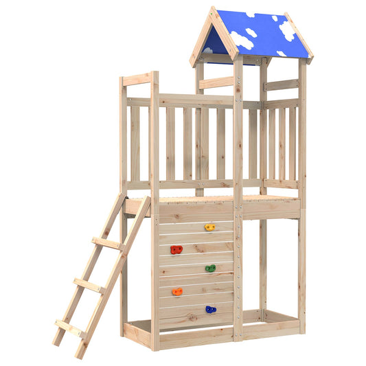Play Tower Brown 110.5 x 52.5 x 215cm Solid Pine Wood Play Tower Brown 110.5 x 52.5 x 215cm Solid Pine Wood