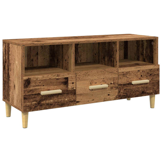 TV Cabinet Old Wood 102 x 36 x 50 cm Engineered Wood TV Cabinet Old Wood 102 x 36 x 50 cm Engineered Wood