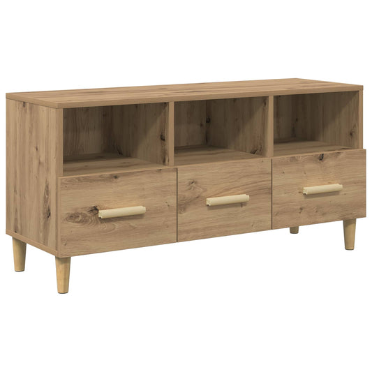TV Cabinet Artisian Oak 102 x 36 x 50 cm Engineered Wood TV Cabinet Artisian Oak 102 x 36 x 50 cm Engineered Wood