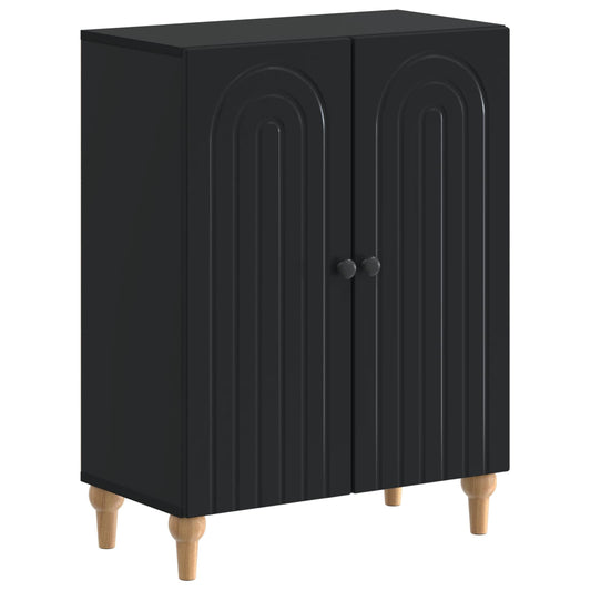 3 Piece Bathroom Cabinet Set ALKMAAR Black Engineered Wood 3 Piece Bathroom Cabinet Set ALKMAAR Black Engineered Wood