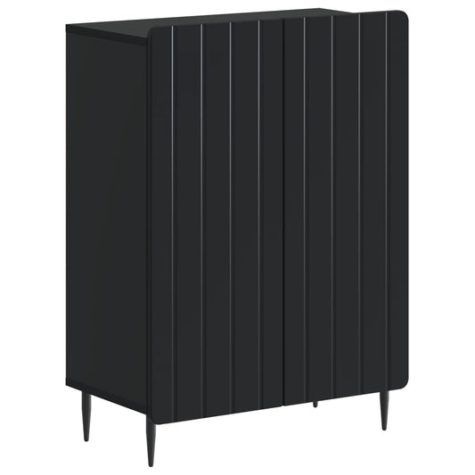 3 Piece Bathroom Cabinet Set ZWOLLE Black Engineered Wood 3 Piece Bathroom Cabinet Set ZWOLLE Black Engineered Wood