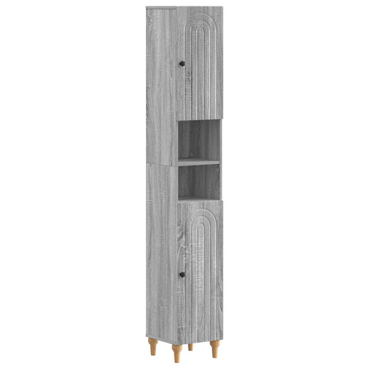 2 Piece Bathroom Cabinet Set ALKMAAR Grey Sonoma 2 Piece Bathroom Cabinet Set ALKMAAR Grey Sonoma