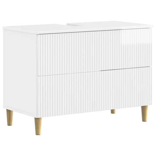 2 Piece Bathroom Cabinet Set ARNHEM High Gloss White 2 Piece Bathroom Cabinet Set ARNHEM High Gloss White