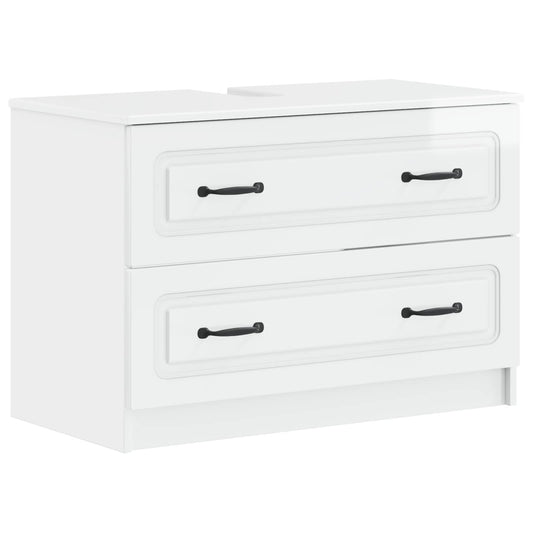 2 Piece Bathroom Cabinet Set UTRECHT High Gloss White 2 Piece Bathroom Cabinet Set UTRECHT High Gloss White