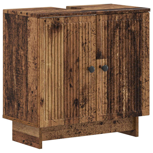 2 Piece Bathroom Cabinet Set EDE Old Wood Engineered Wood 2 Piece Bathroom Cabinet Set EDE Old Wood Engineered Wood