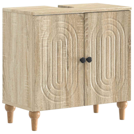 2 Piece Bathroom Cabinet Set ALKMAAR Sonoma Oak Engineered Wood 2 Piece Bathroom Cabinet Set ALKMAAR Sonoma Oak Engineered Wood