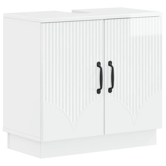 2 Piece Bathroom Cabinet Set HOORN High Gloss White 2 Piece Bathroom Cabinet Set HOORN High Gloss White
