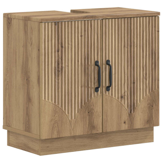 2 Piece Bathroom Cabinet Set HOORN Artisan Oak Engineered Wood 2 Piece Bathroom Cabinet Set HOORN Artisan Oak Engineered Wood
