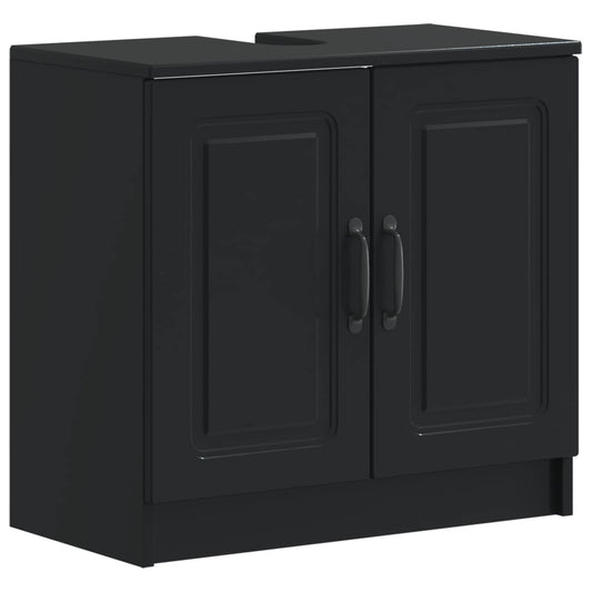 2 Piece Bathroom Cabinet Set UTRECHT Black Engineered Wood 2 Piece Bathroom Cabinet Set UTRECHT Black Engineered Wood
