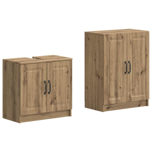 2 Piece Bathroom Cabinet Set UTRECHT Artisan Oak 2 Piece Bathroom Cabinet Set UTRECHT Artisan Oak