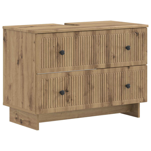 2 Piece Bathroom Cabinet Set EDE Artisan Oak Engineered Wood 2 Piece Bathroom Cabinet Set EDE Artisan Oak Engineered Wood