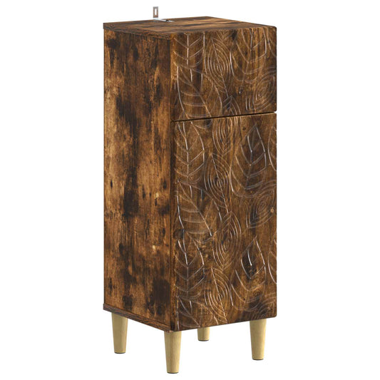 3 Piece Bathroom Cabinet Set DELFT Smoked Oak Engineered Wood 3 Piece Bathroom Cabinet Set DELFT Smoked Oak Engineered Wood