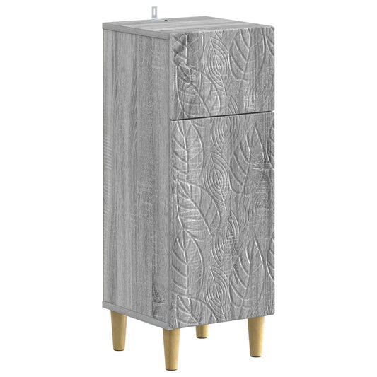 3 Piece Bathroom Cabinet Set DELFT Grey Sonoma Engineered Wood 3 Piece Bathroom Cabinet Set DELFT Grey Sonoma Engineered Wood