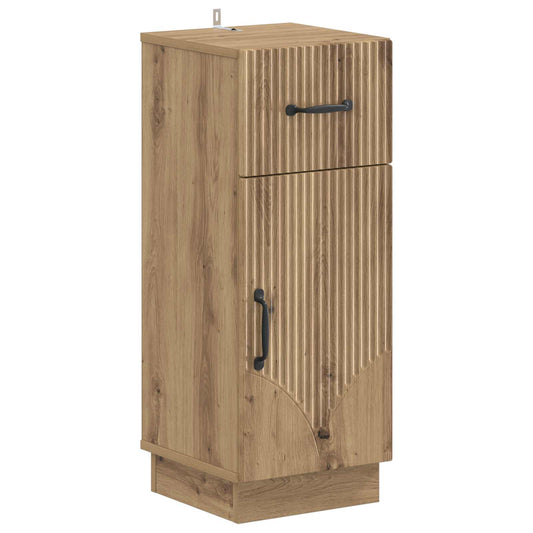 3 Piece Bathroom Cabinet Set HOORN Artisan Oak Engineered Wood 3 Piece Bathroom Cabinet Set HOORN Artisan Oak Engineered Wood