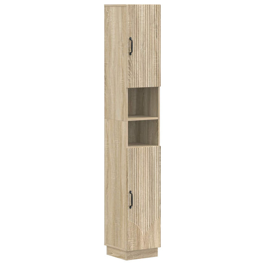 3 Piece Bathroom Cabinet Set HOORN Engineered Wood 3 Piece Bathroom Cabinet Set HOORN Engineered Wood
