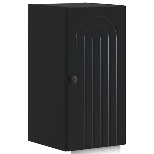 4 Piece Bathroom Cabinet Set ALKMAAR Black Engineered Wood 4 Piece Bathroom Cabinet Set ALKMAAR Black Engineered Wood