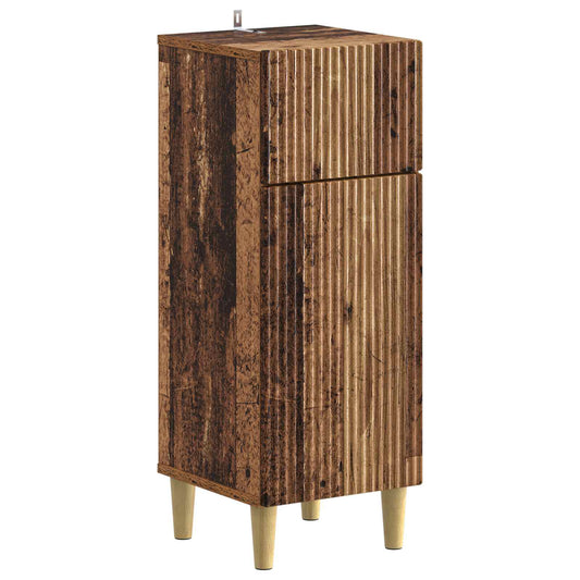 2 Piece Bathroom Cabinet Set ARNHEM Old Wood Engineered Wood 2 Piece Bathroom Cabinet Set ARNHEM Old Wood Engineered Wood