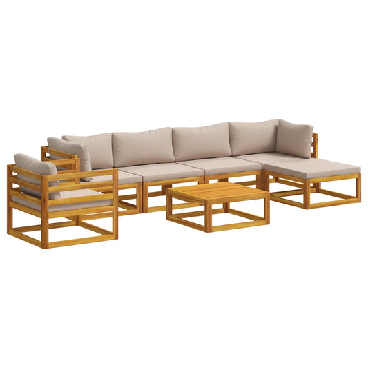 Sofa Set 7 pcs Natural Solid Acacia Wood Sofa Set 7 pcs Natural Solid Acacia Wood