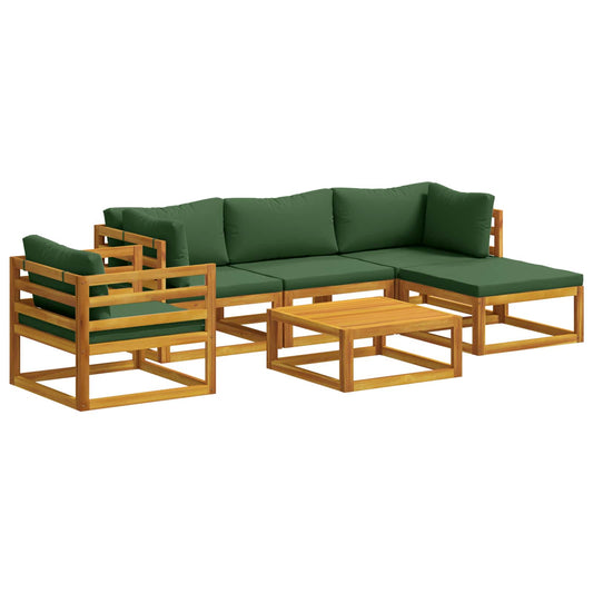 Sofa Set 6 pcs Natural Solid Acacia Wood Sofa Set 6 pcs Natural Solid Acacia Wood