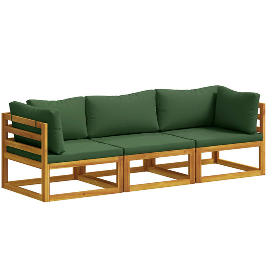 Sofa Set 3 pcs Natural Solid Acacia Wood Sofa Set 3 pcs Natural Solid Acacia Wood