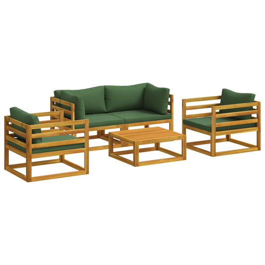 5 Piece Garden Lounge Set Modular Natural Solid Acacia Wood 5 Piece Garden Lounge Set Modular Natural Solid Acacia Wood