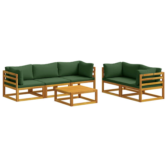 Sofa Set 6 pcs Natural Solid Acacia Wood Sofa Set 6 pcs Natural Solid Acacia Wood