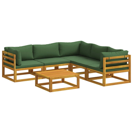 Sofa Set 6 pcs Natural Solid Acacia Wood Sofa Set 6 pcs Natural Solid Acacia Wood