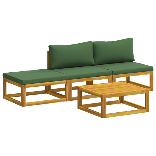 Sofa Set 4 pcs Natural Solid Acacia Wood Sofa Set 4 pcs Natural Solid Acacia Wood