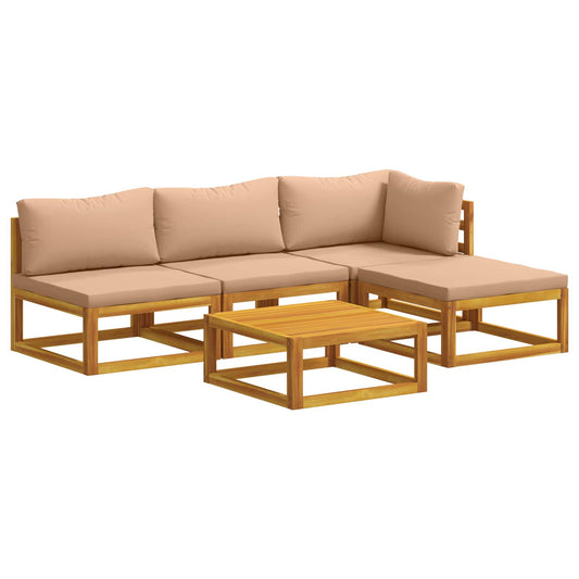 Sofa Set 5 pcs Natural Solid Acacia Wood Sofa Set 5 pcs Natural Solid Acacia Wood