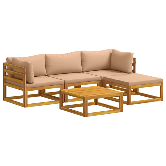 Sofa Set 5 pcs Natural Solid Acacia Wood Sofa Set 5 pcs Natural Solid Acacia Wood