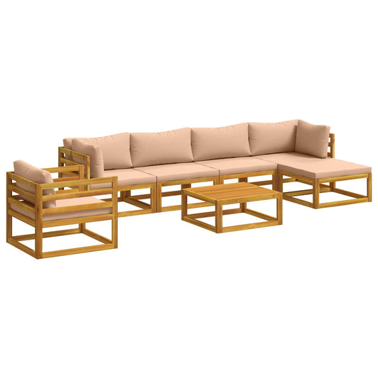 Sofa Set 7 pcs Natural Solid Acacia Wood Sofa Set 7 pcs Natural Solid Acacia Wood