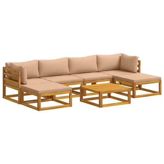 Sofa Set 7 pcs Natural Solid Acacia Wood Sofa Set 7 pcs Natural Solid Acacia Wood