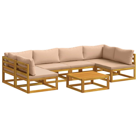 Sofa Set 7 pcs Natural Solid Acacia Wood Sofa Set 7 pcs Natural Solid Acacia Wood