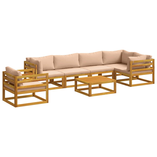 Sofa Set 7 pcs Natural Solid Acacia Wood Sofa Set 7 pcs Natural Solid Acacia Wood