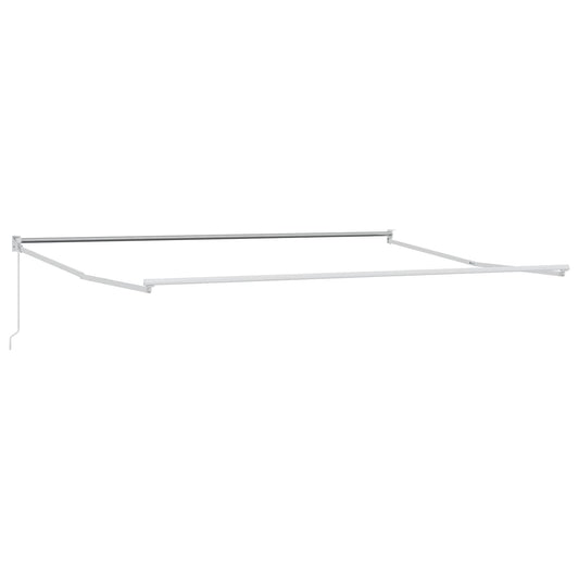 Manual Retractable Awning Frame White 4 x 2 m Aluminium Manual Retractable Awning Frame White 4 x 2 m Aluminium