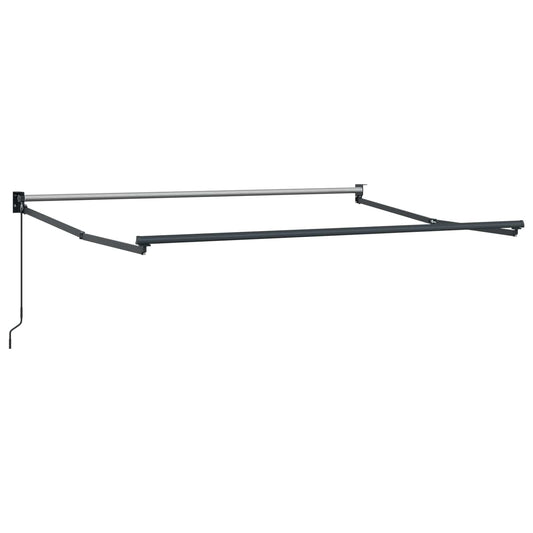 Manual Retractable Awning Frame Anthracite 3 x 2 m Aluminium Manual Retractable Awning Frame Anthracite 3 x 2 m Aluminium