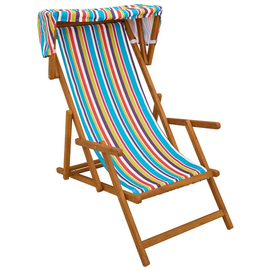 Deck Chair 3 Position Solid Eucalyptus Wood Multicolour Deck Chair 3 Position Solid Eucalyptus Wood Multicolour