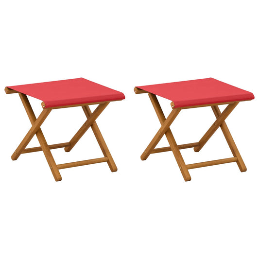 Deck Chair 2 pcs Solid Eucalyptus Wood Red Deck Chair 2 pcs Solid Eucalyptus Wood Red