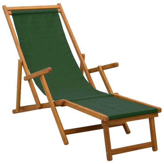 Folding Sun Lounger 3 Position Solid Eucalyptus Wood Green Folding Sun Lounger 3 Position Solid Eucalyptus Wood Green