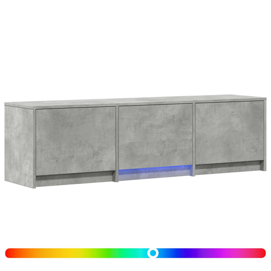 TV Cabinet with LED with LED Concrete Grey 140 x 34 x 40 cm TV Cabinet with LED with LED Concrete Grey 140 x 34 x 40 cm