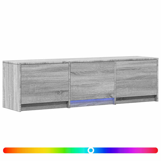 TV Cabinet with LED with LED Grey Sonoma 140 x 34 x 40 cm TV Cabinet with LED with LED Grey Sonoma 140 x 34 x 40 cm