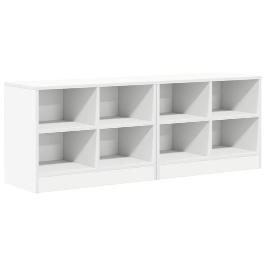 Bed Cabinet 2 pcs White 66 x 33 x 48 cm Engineered Wood Bed Cabinet 2 pcs White 66 x 33 x 48 cm Engineered Wood