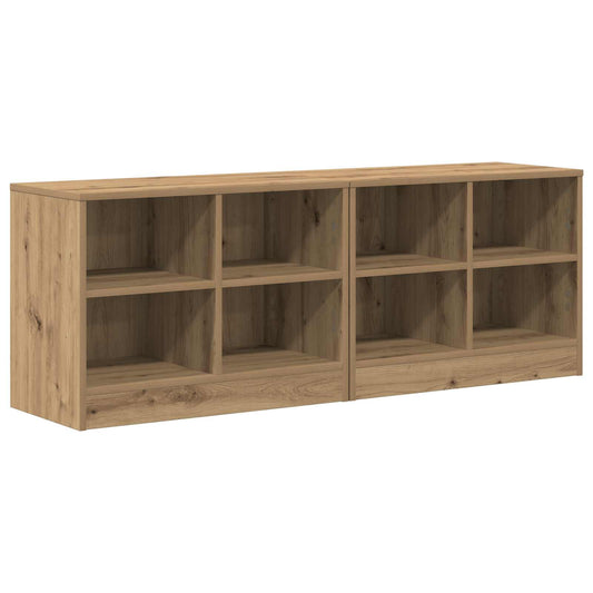 Bed Cabinet 2 pcs Artisan Oak 66 x 33 x 48 cm Engineered Wood Bed Cabinet 2 pcs Artisan Oak 66 x 33 x 48 cm Engineered Wood