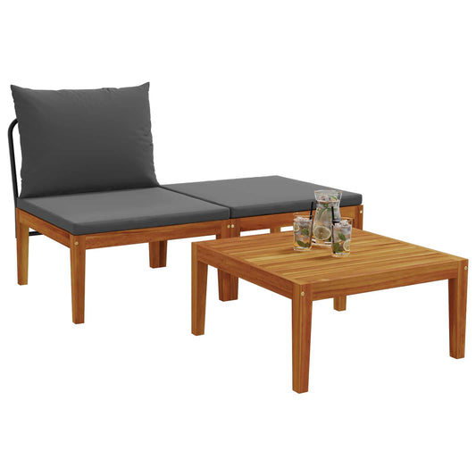 3 pcs Lounge Set Solid Acacia Wood Natural 3 pcs Lounge Set Solid Acacia Wood Natural