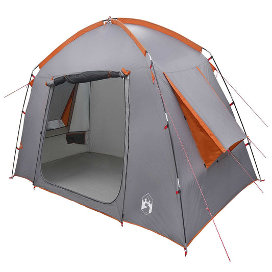 Cabin Tent Grey and Orange 210 x 210 x 138 cm Polyester Cabin Tent Grey and Orange 210 x 210 x 138 cm Polyester