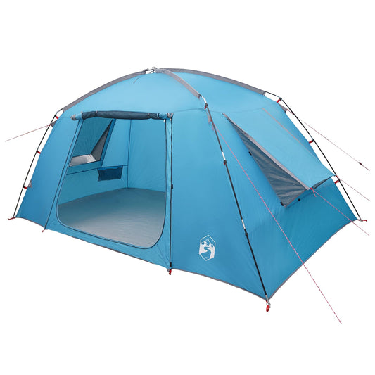 Cabin Tent 6-Person Blue Polyester Cabin Tent 6-Person Blue Polyester