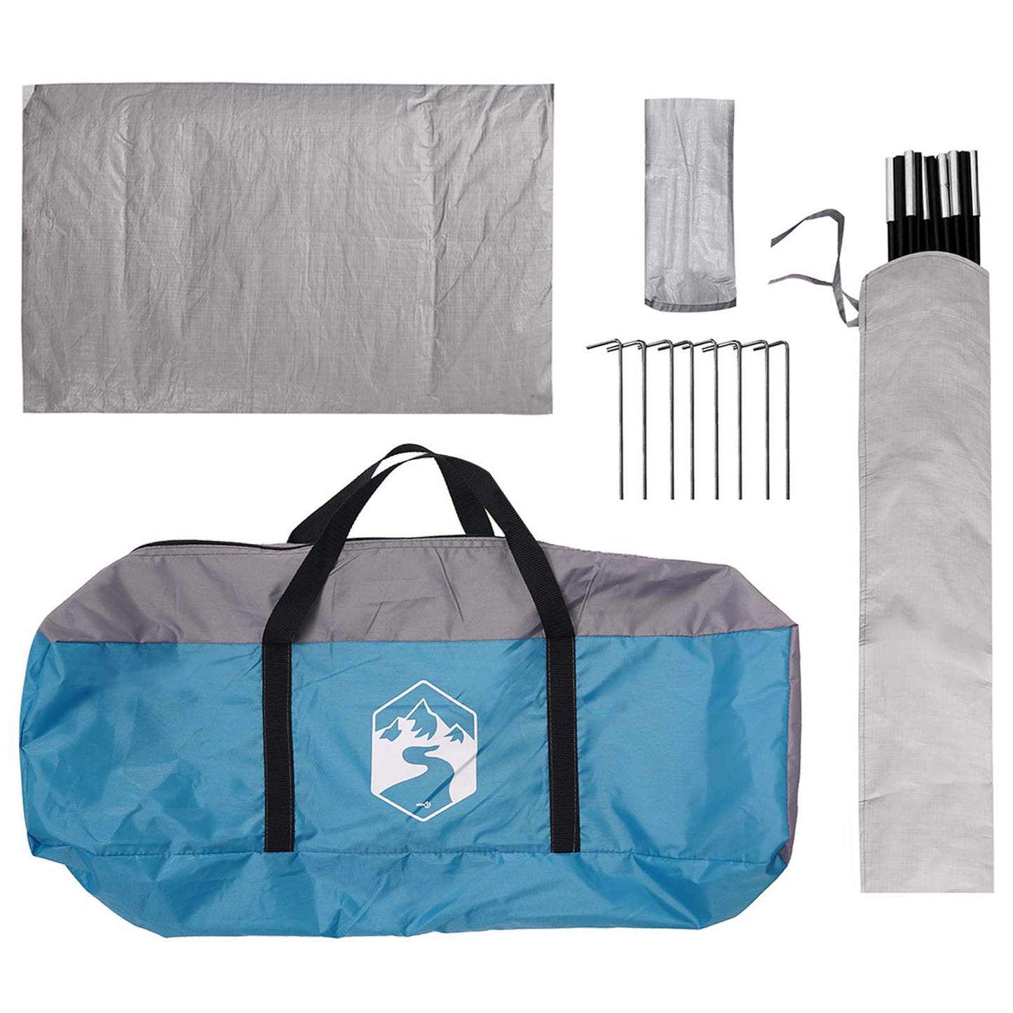 Camping Tent with Rainfly Water-resistant Dome Blue