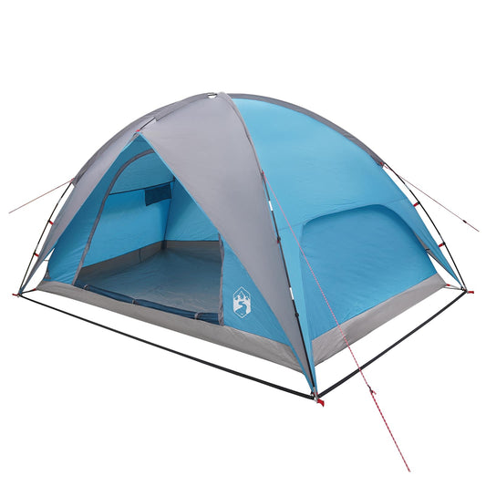 Camping Tent with Rainfly Water-resistant 4-Person Blue Camping Tent with Rainfly Water-resistant 4-Person Blue
