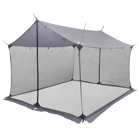 Camping Tarp with Mesh Walls 340 x 260 x 220 cm Grey and Orange Camping Tarp with Mesh Walls 340 x 260 x 220 cm Grey and Orange
