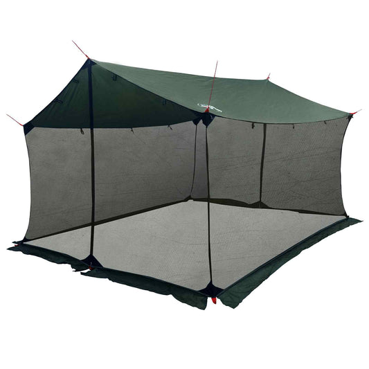 Camping Tarp with Mesh Walls 340 x 260 x 220 cm Army Green Camping Tarp with Mesh Walls 340 x 260 x 220 cm Army Green